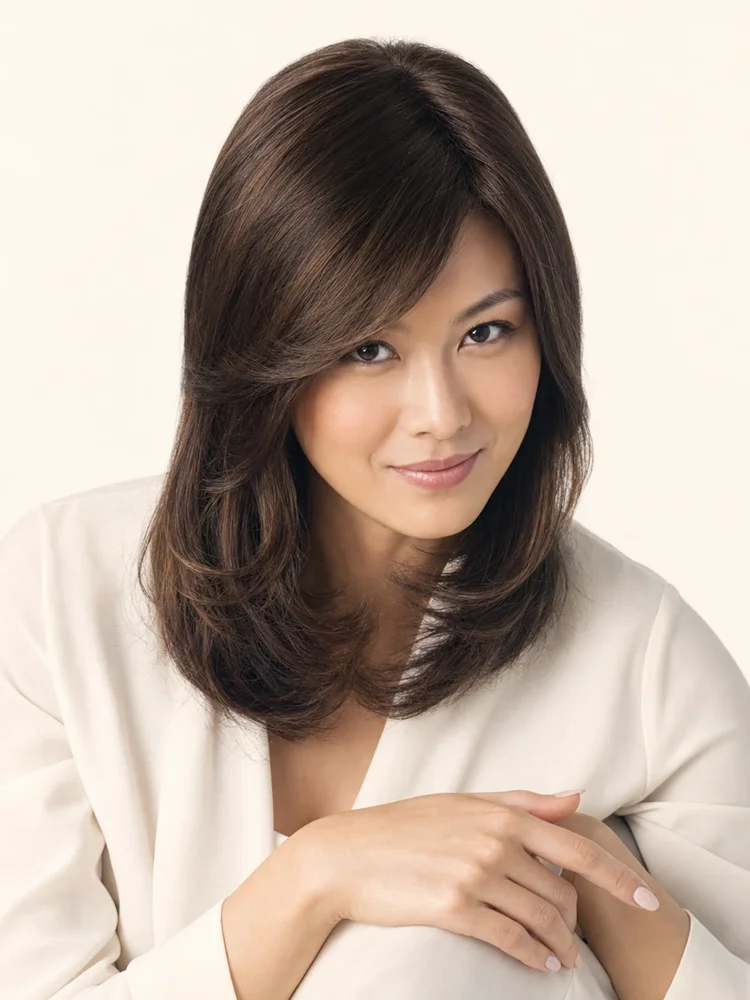 Amore Long Mono TP | Synthetic Hair Topper (Full Mono) — product style image