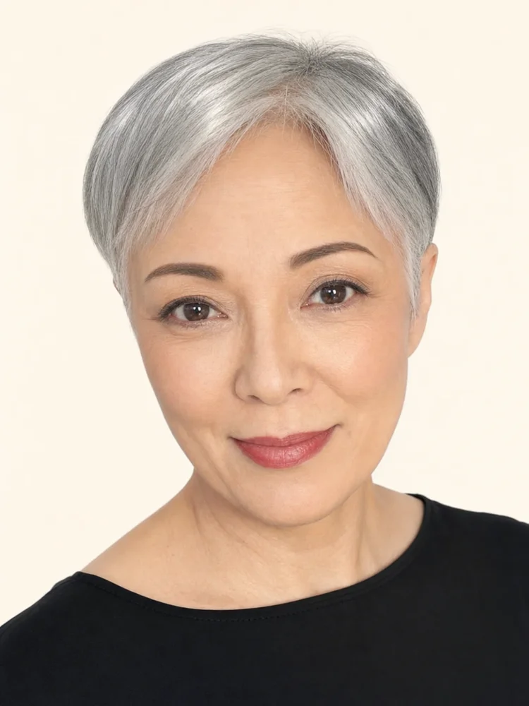 Amore Pixie TP | Synthetic Hair Topper (Mono Top) — product style image