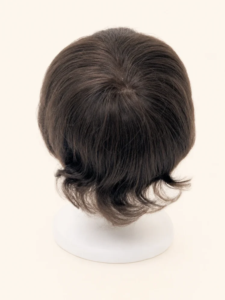 Wig Pro Men's System 7 x 10 | Human Hair Topper (Hand-Tied) — product style image