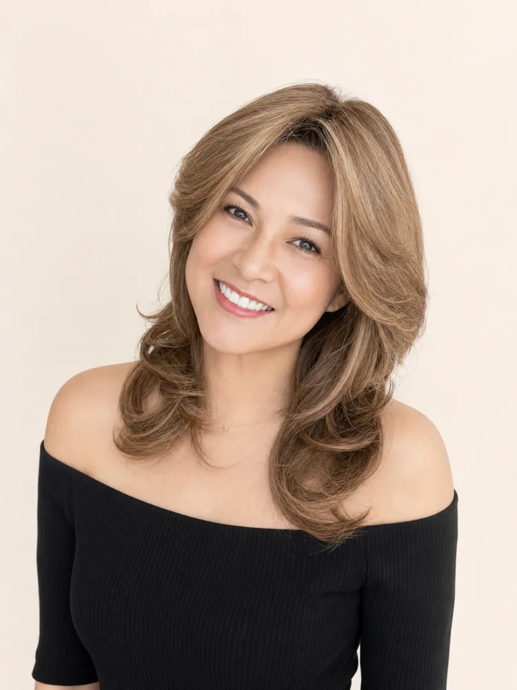 Ellen Wille Voice Large | Synthetic Lace Front Wig (Mono Top) — product style image