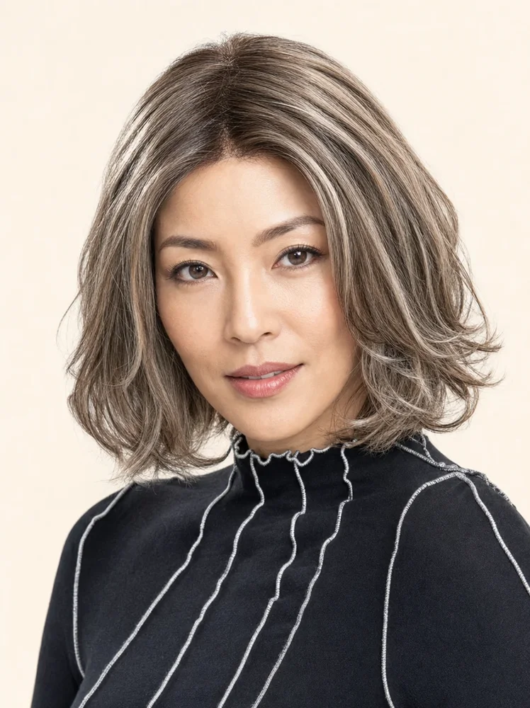 Ellen Wille Elegance | Human Hair/Synthetic Blend Lace Front Wig (Double Mono Top) — product style image