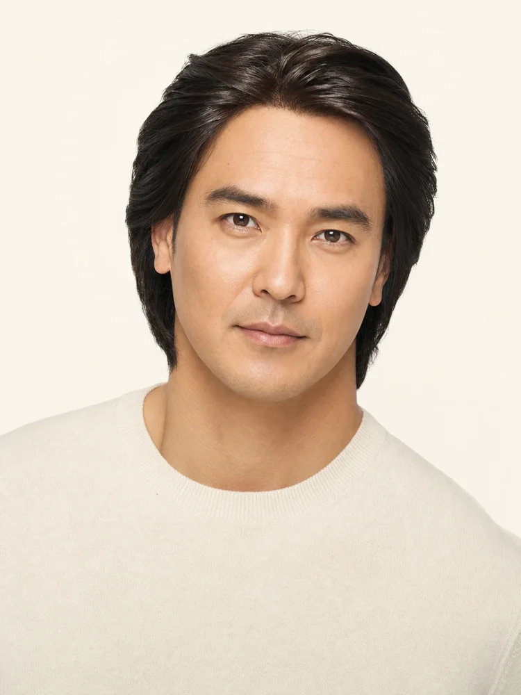 HIM Sharp | Human Hair/Synthetic Wig Blend — product style image