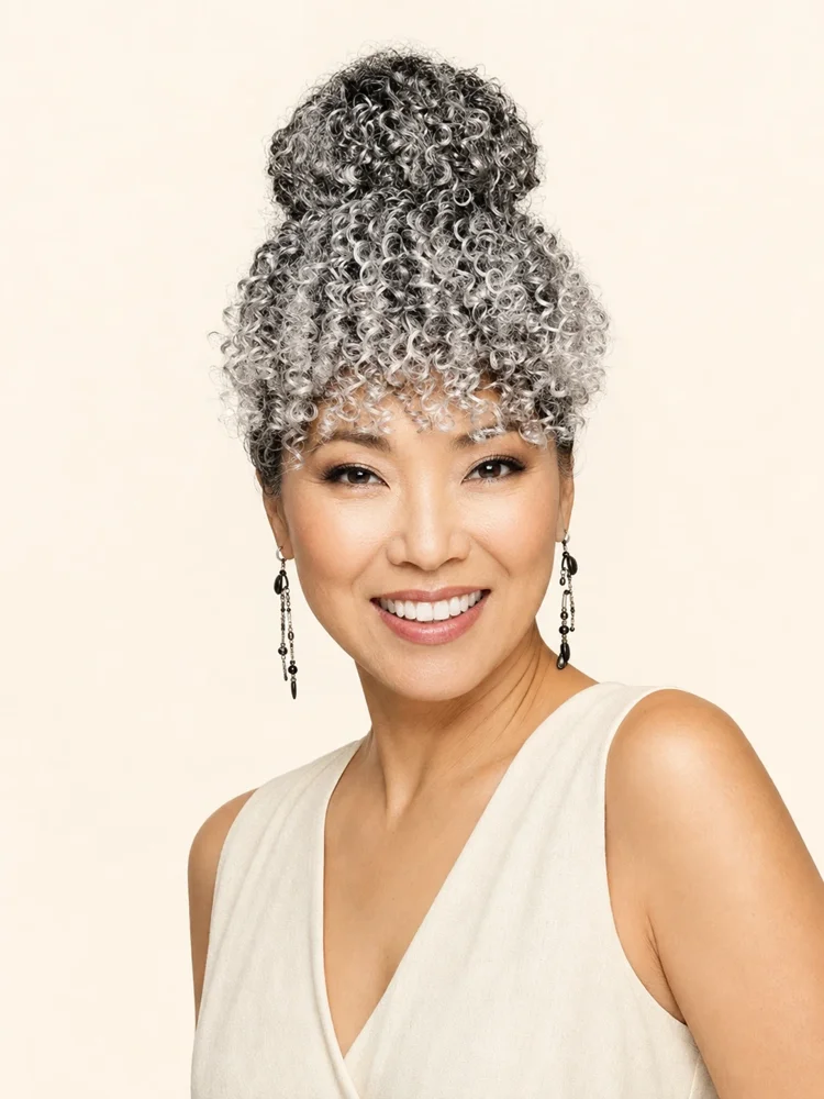 Kim Kimble Bombshell Bun & Bangs | Synthetic Hairpiece｜假髮選款展示