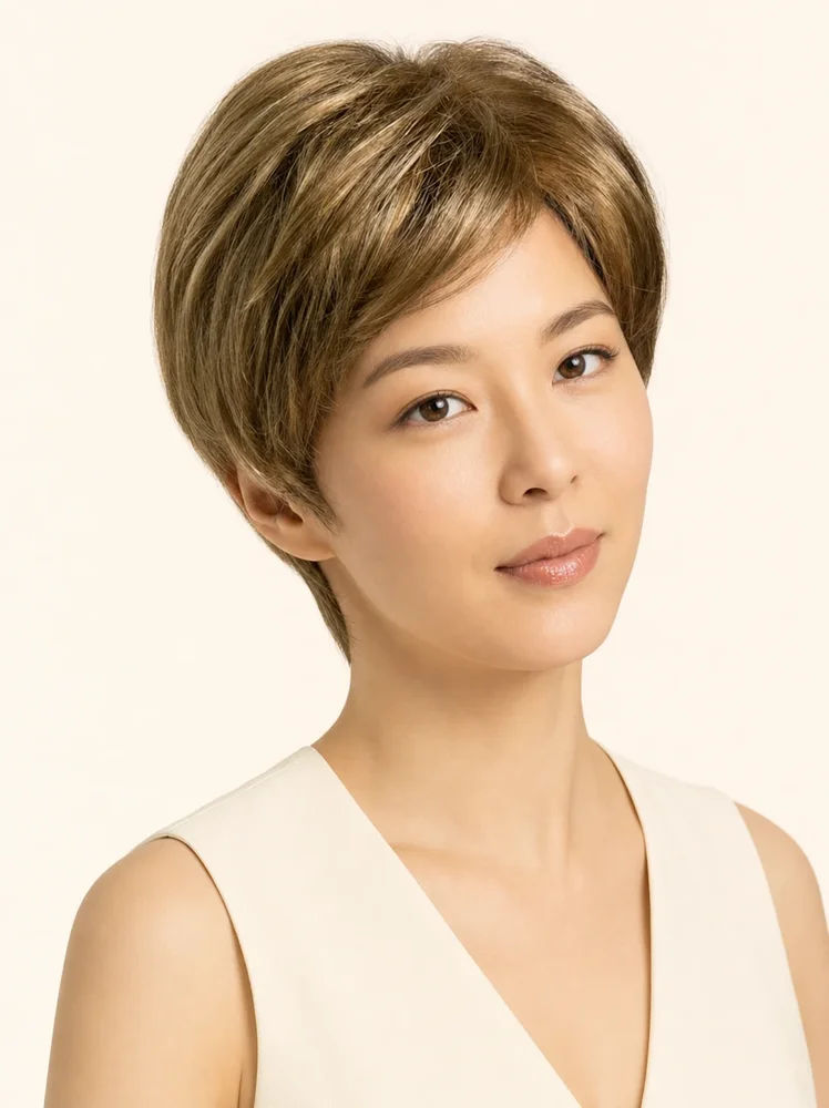 Estetica Mono Wiglet 5 | Synthetic Hair Piece (Mono Top) — product style image