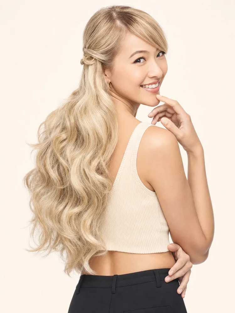 Hairdo 20" Invisible HF Synthetic Hair Extensions (1 Piece) | Halo｜假髮選款展示