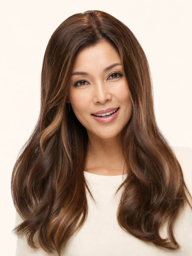 Jon Renau 18" Top Form | Remy Human Hair Topper (Full Mono) — product style image