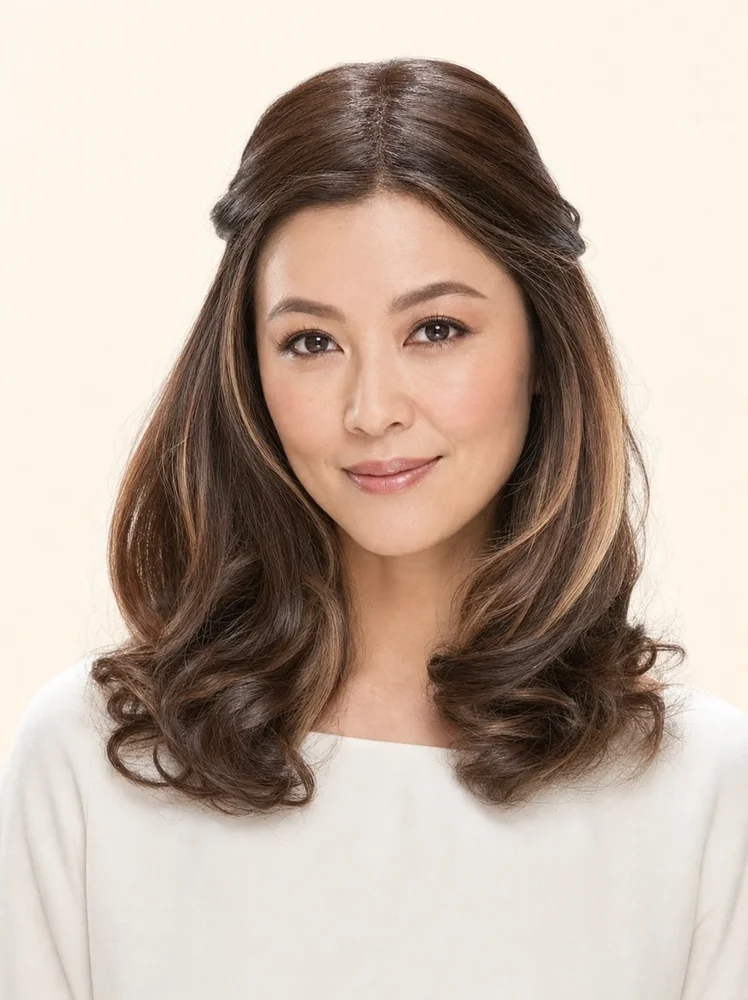 Jon Renau easiPart HD XL 18" | HF Synthetic Hair Topper (Mono Top) — product style image