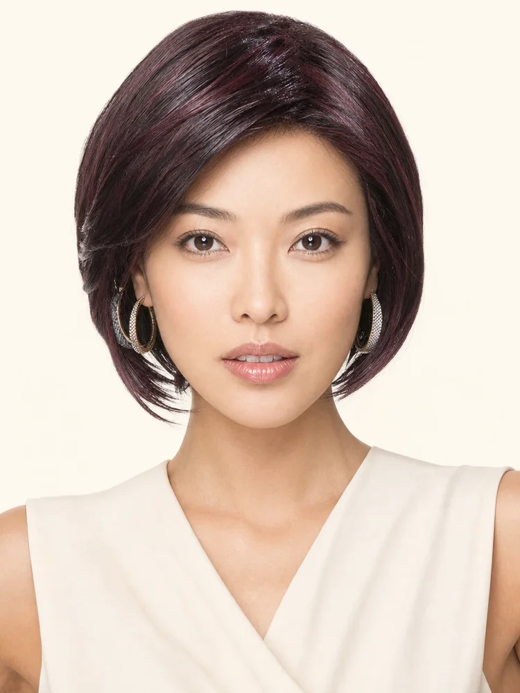 TressAllure Angled Bob | HF Synthetic Lace Front Wig (Basic Cap) — product style image