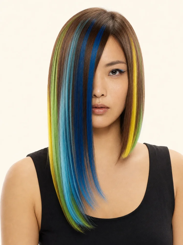 easihair 16" easiLites Human Hair Extensions (1 Piece) | Clip In Color — product style image