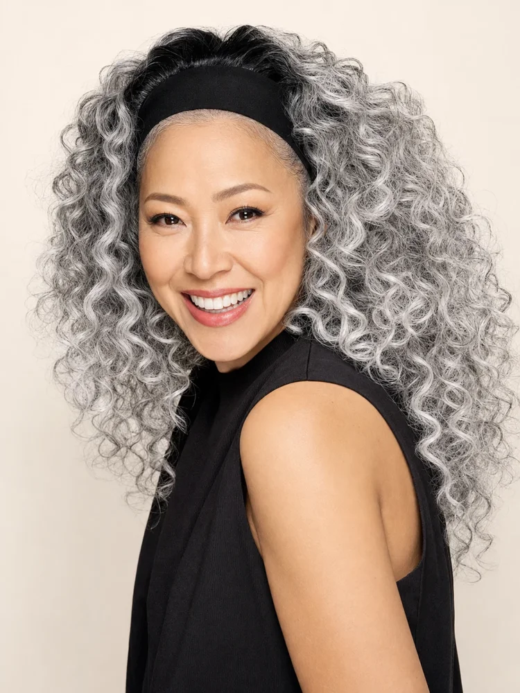 Kim Kimble 26in Long Curled Headband | Synthetic Hairpiece — product style image
