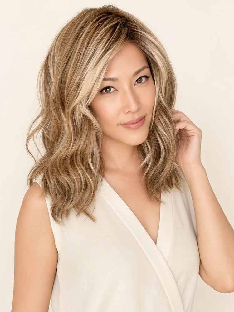 TressAllure Beach Wave Magic | Synthetic Lace Front Wig (Mono Top) — product style image