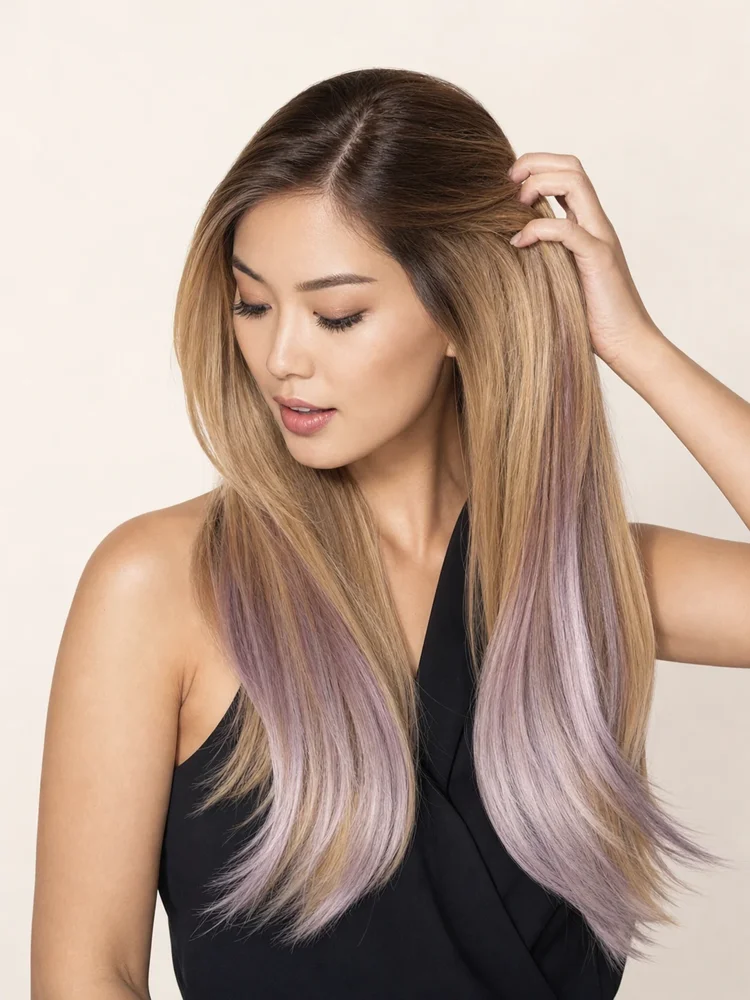 Hairdo 23" Straight HF Synthetic Hair Extensions Kit (6 Piece) | Clip In Color — product style image