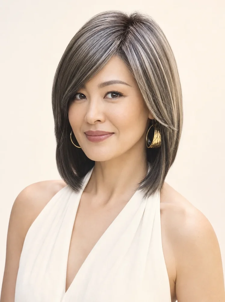 Noriko Zane | Synthetic Lace Front Wig (Mono Part) — product style image