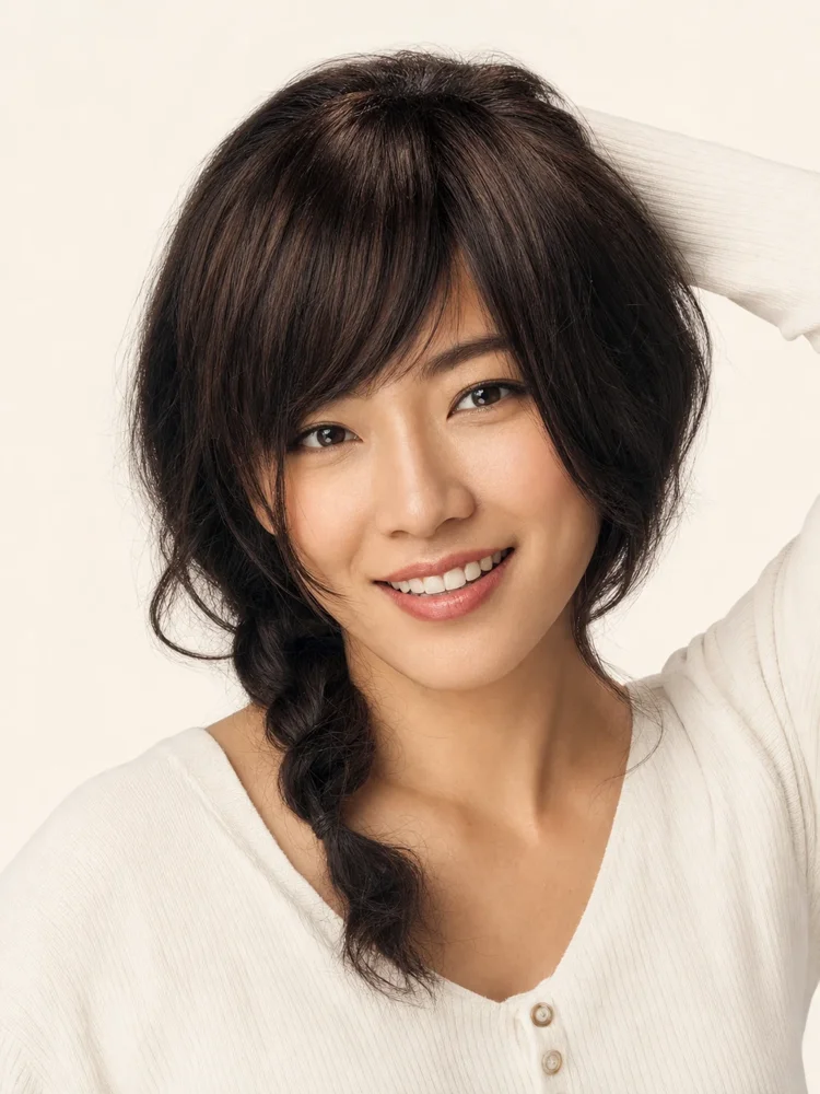 Revlon Clip-Lok Bangs | Synthetic Bang (Clip In) — product style image