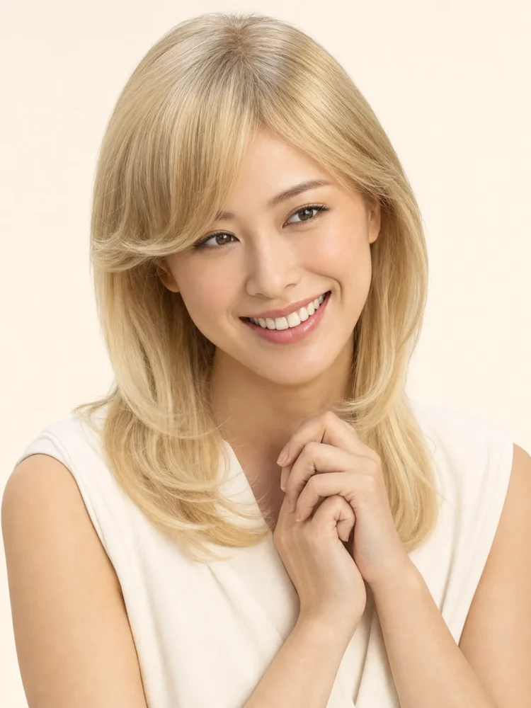 Amore Md Mono Top Piece | Synthetic Hair Topper (Full Mono) — product style image
