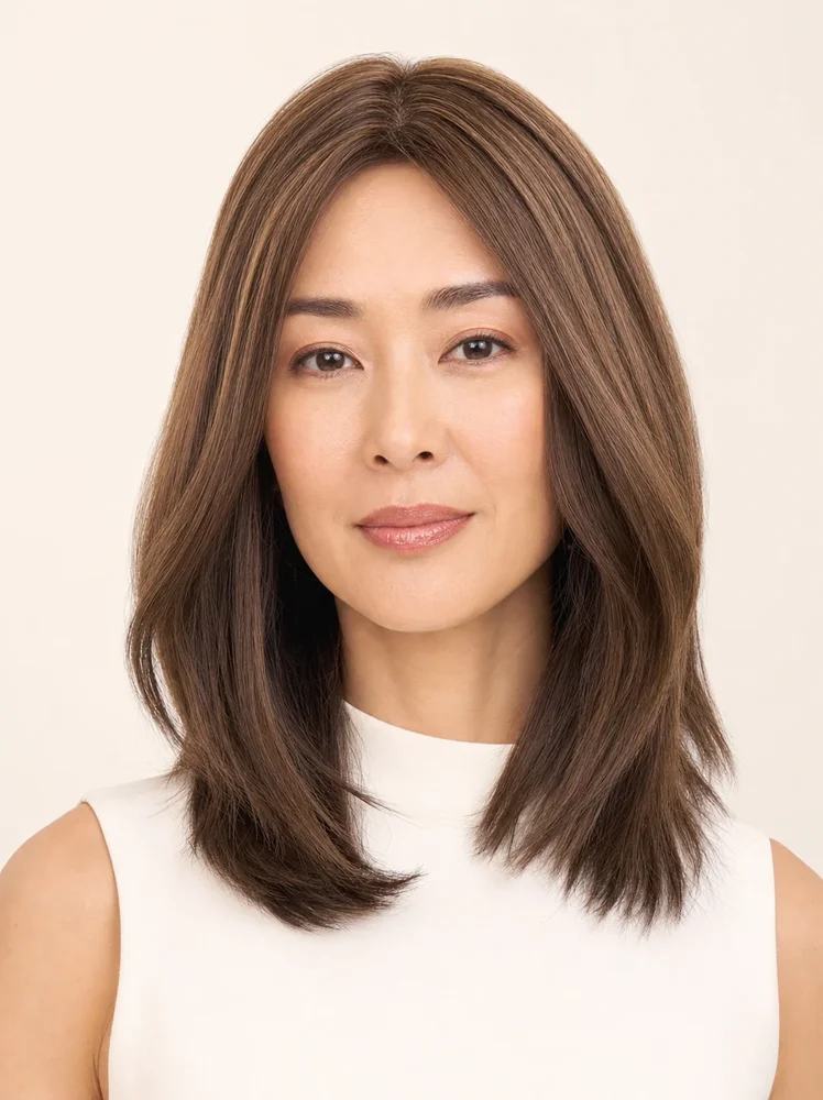 Jon Renau Top Flex 12" | Remy Human Hair Topper (Mono Top) — product style image