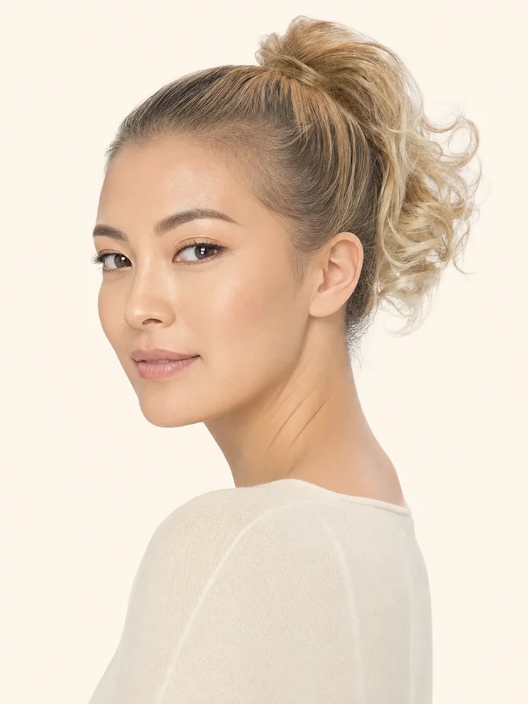 Estetica Ponytail Spring Clip | Synthetic Clip On Hairpiece — product style image