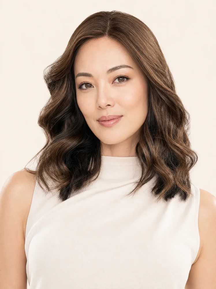 Jon Renau 14" Top Form Lace | Remy Human Hair Topper (Full Mono) — product style image