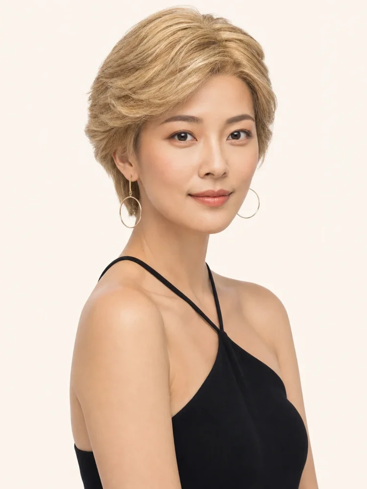 Estetica Sabrina | Remi Human Hair Wig | Lace Front  (Mono Top) — product style image