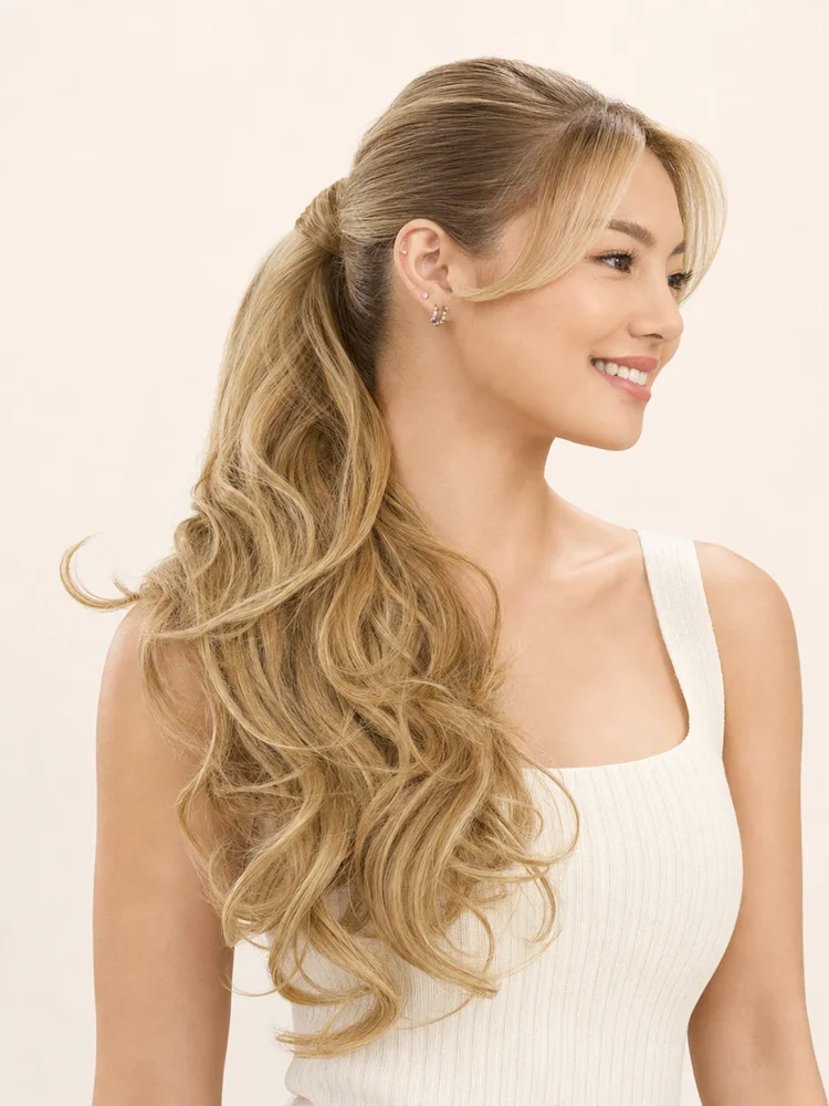 easihair EasiPony Long Wavy HD | Synthetic Ponytail — product style image