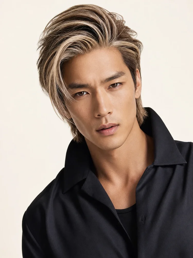 HIM Daring | HF Synthetic Lace Front Wig (Mono Part) — product style image