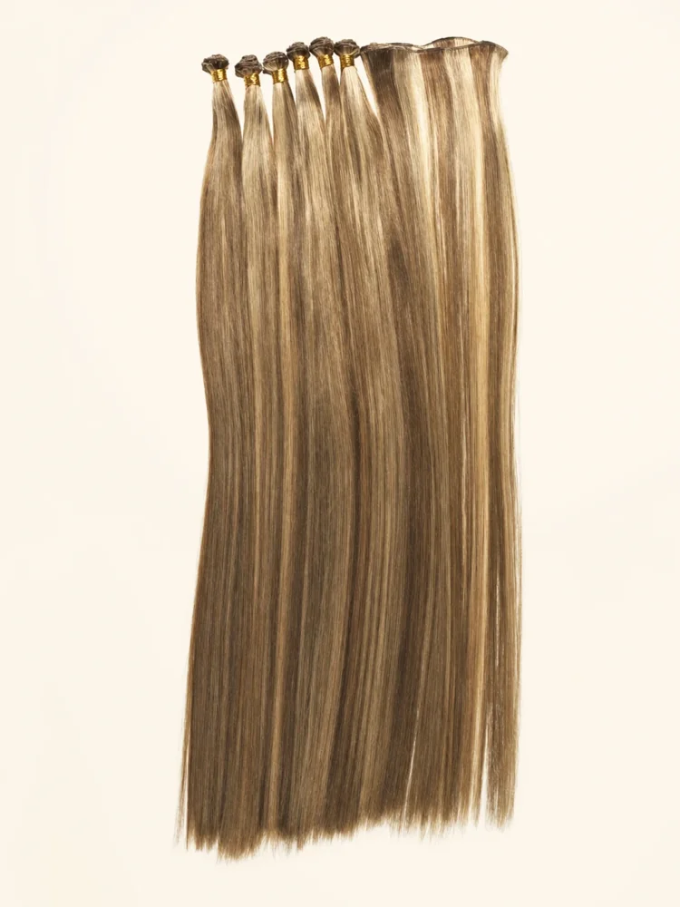 Wig Pro 14" Super Remy Silky Straight (8 Piece) | Remy Human Hair Extensions — product style image